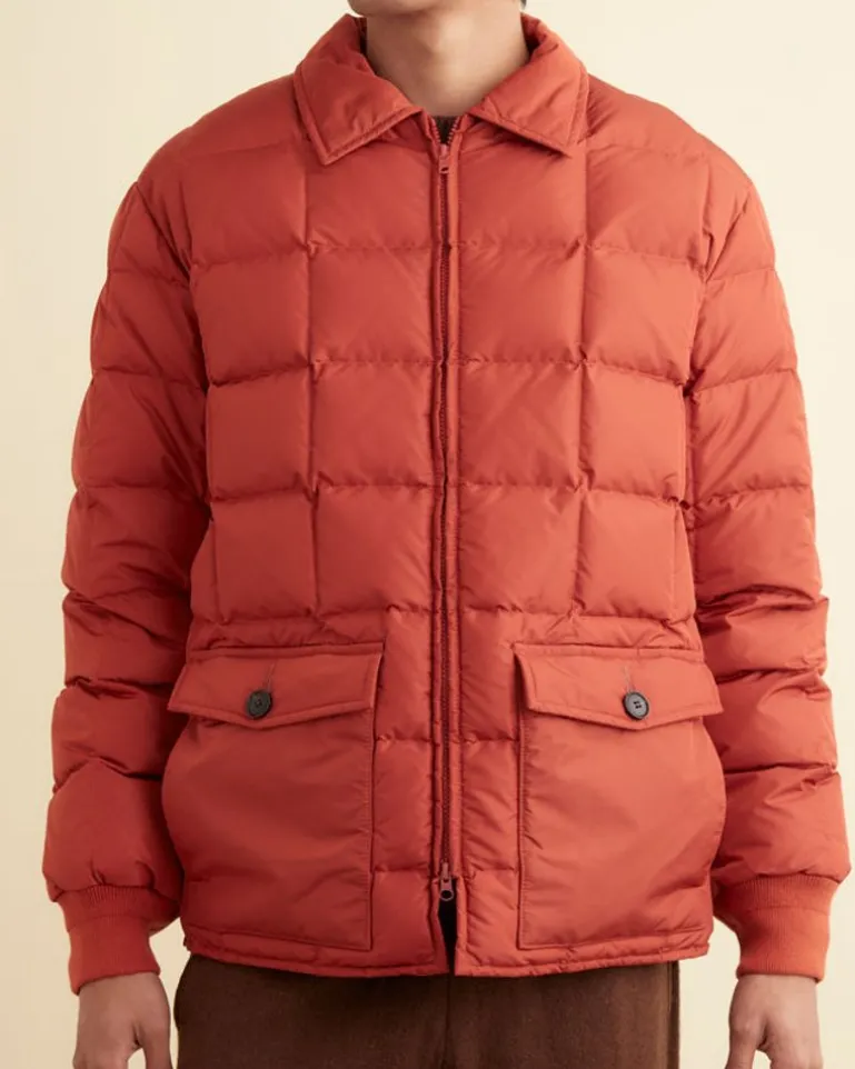 Men BODE Seattle Puffer Jacket - Brick