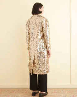 Women BODE Sequin Worcester Coat