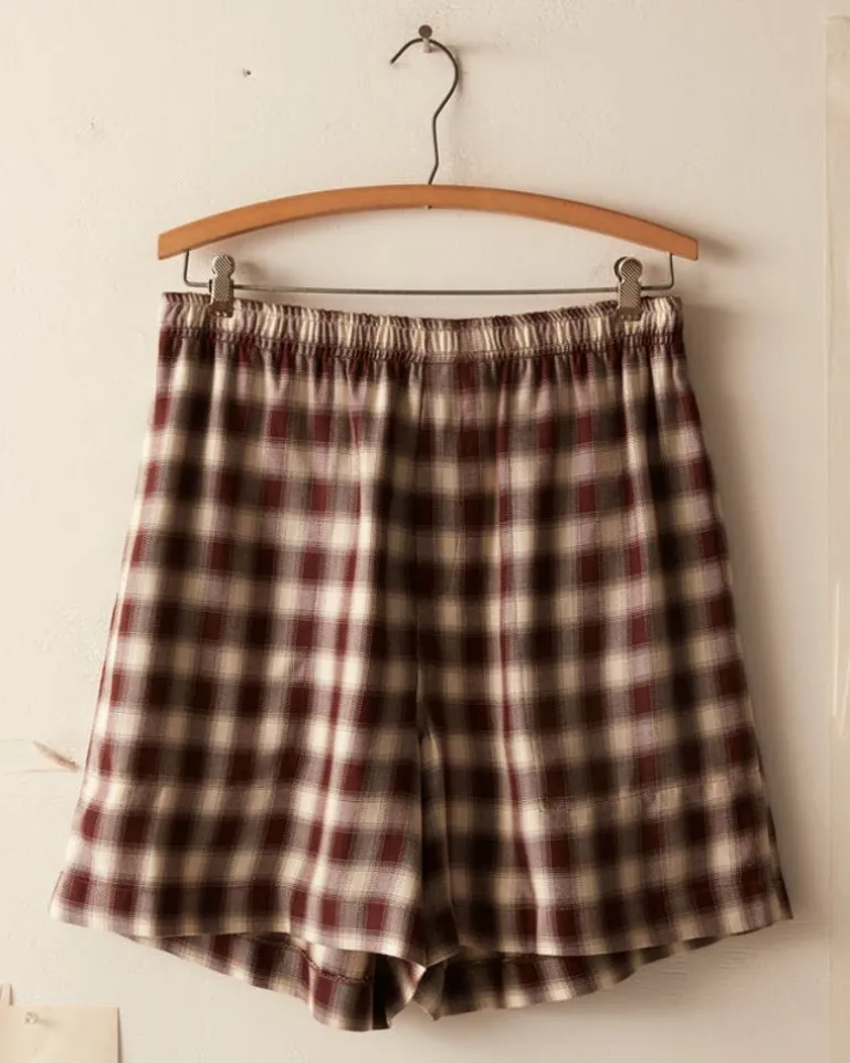 Men BODE Shadow Plaid Rugby Shorts