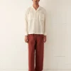 Men BODE Sheer Brick Lace Long Sleeve Shirt