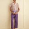 Men BODE Sheer Lavandula Short Sleeve Shirt