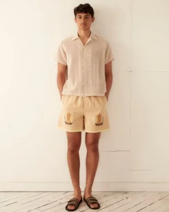 Men BODE Ship Applique Shorts