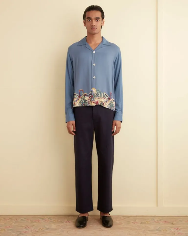 Men BODE Ski Lift Long Sleeve Shirt