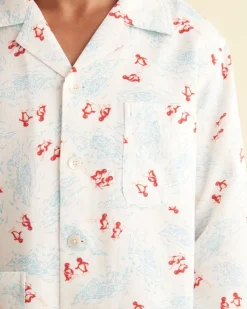 Men BODE Skiing Penguins Long Sleeve Shirt