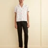 Men BODE Skiing Penguins Short Sleeve Shirt