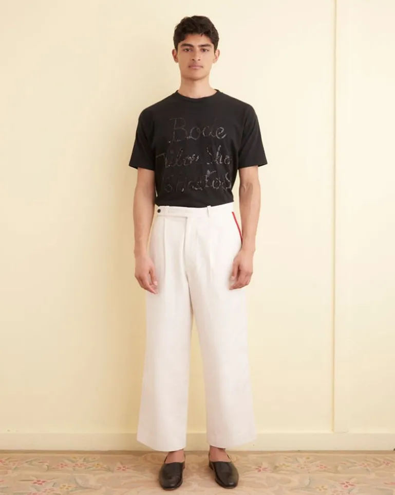 Men BODE Skunk Tail Patch Trousers