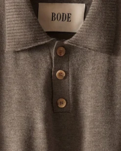 Men BODE Solid Cycling Polo - Grey