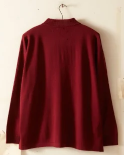 Men BODE Solid Cycling Polo - Maroon