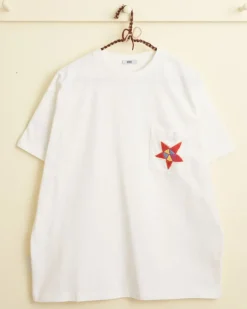 Men BODE Star Pocket Tee - White