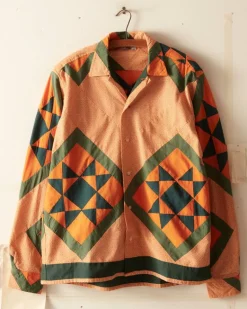 Men BODE Star Quilt Long Sleeve Shirt