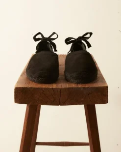 Men BODE Suede Lace-Up Espadrille - Black