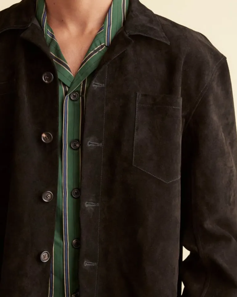 Men BODE Suede Overshirt