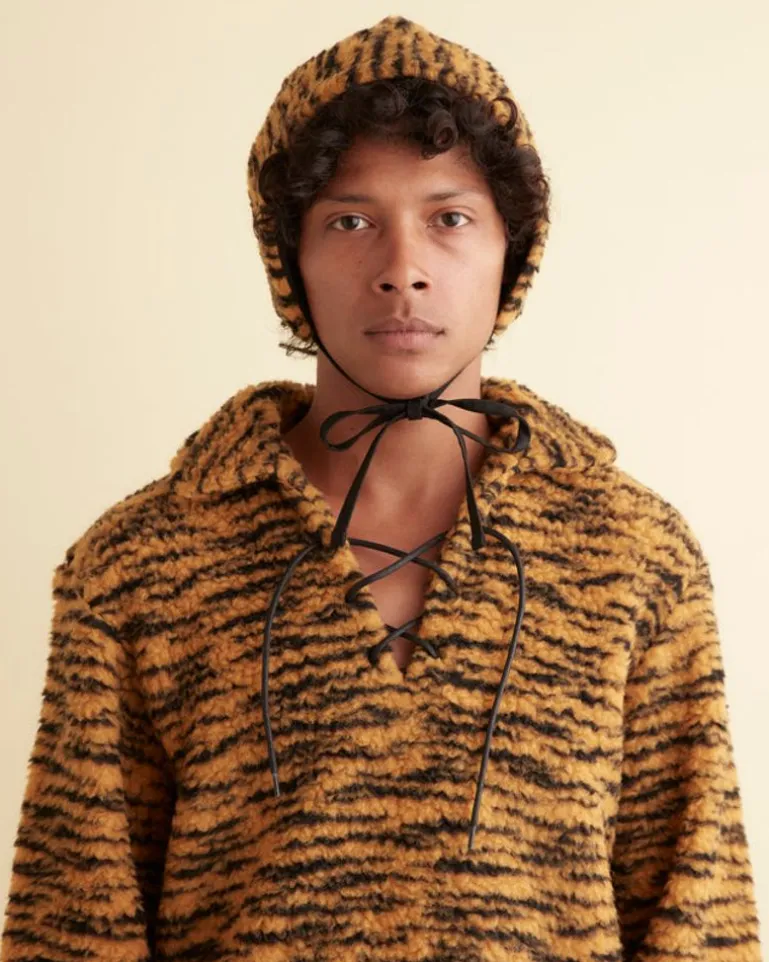 Men BODE Tiger Fleece Tie Cap