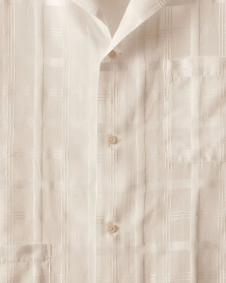 Men BODE Tonal Plaid Short Sleeve Shirt