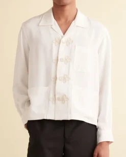 Men BODE Trillium Long Sleeve Shirt
