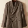 Men BODE Tropical Wool Double-Breasted Suit Jacket