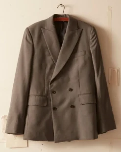 Men BODE Tropical Wool Double-Breasted Suit Jacket