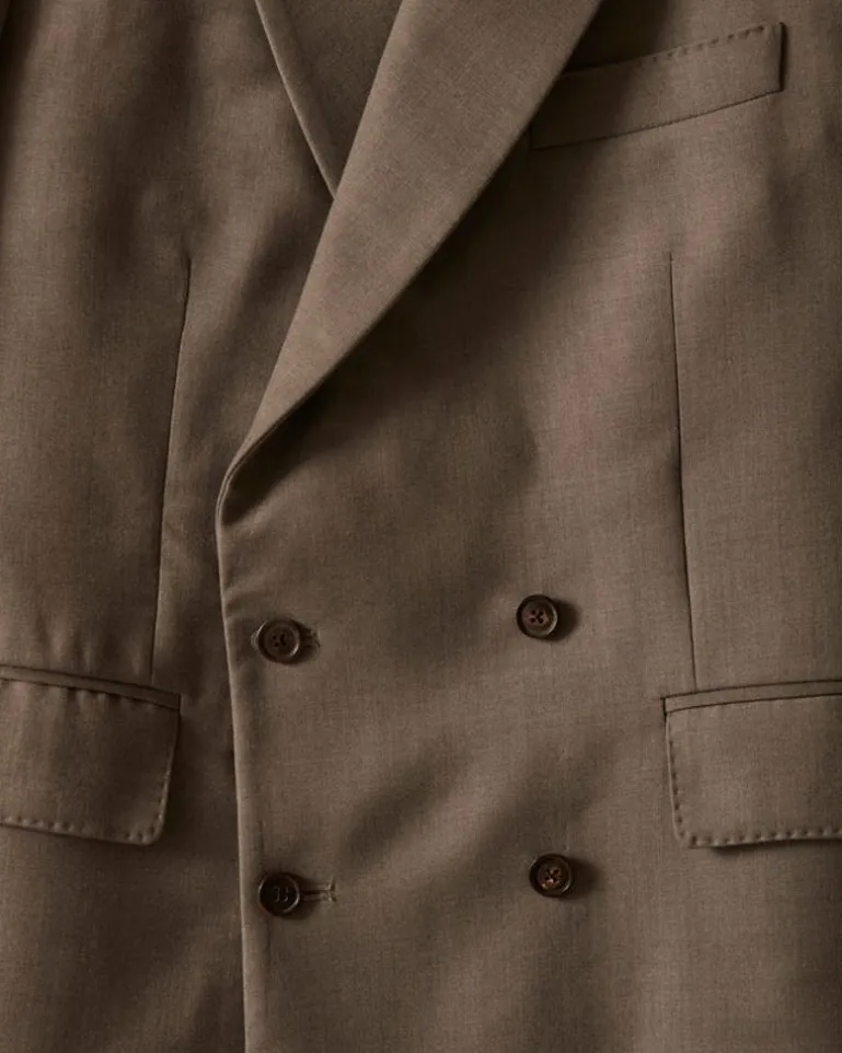 Men BODE Tropical Wool Double-Breasted Suit Jacket