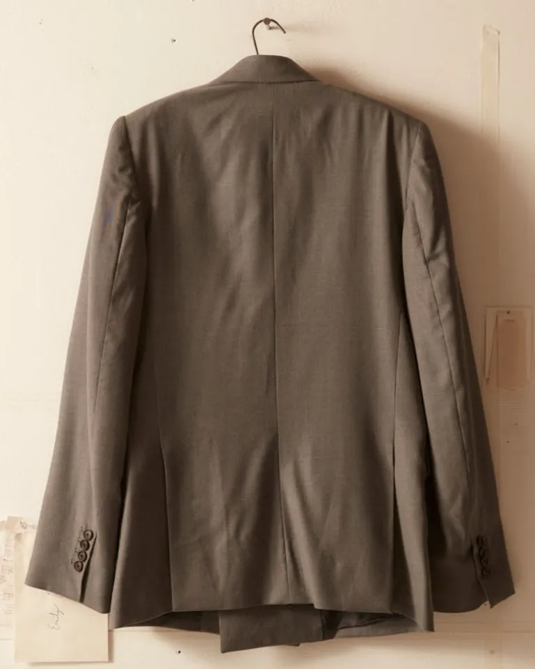 Men BODE Tropical Wool Double-Breasted Suit Jacket