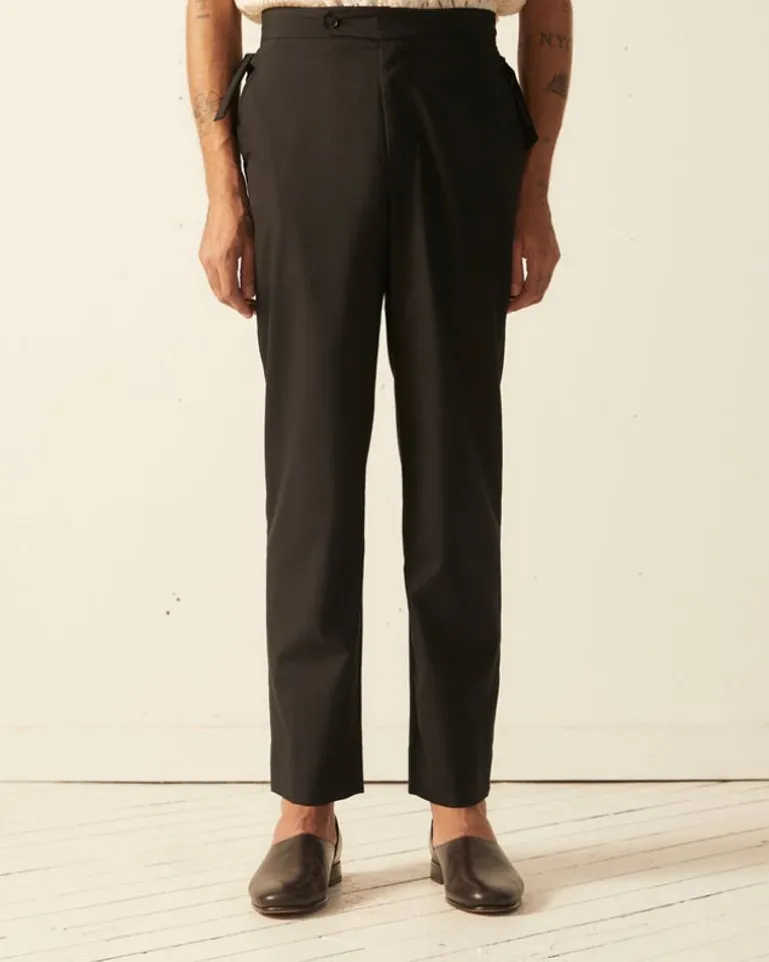 Men BODE Tropical Wool Side Tie Trousers