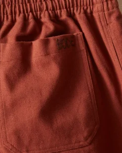 Men BODE Twill Rugby Short - Cinnamon