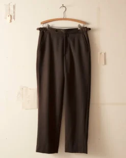 Men BODE Twill Side Buckle Trousers - Black