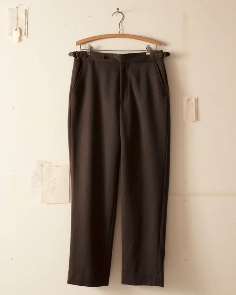 Men BODE Twill Side Buckle Trousers - Black