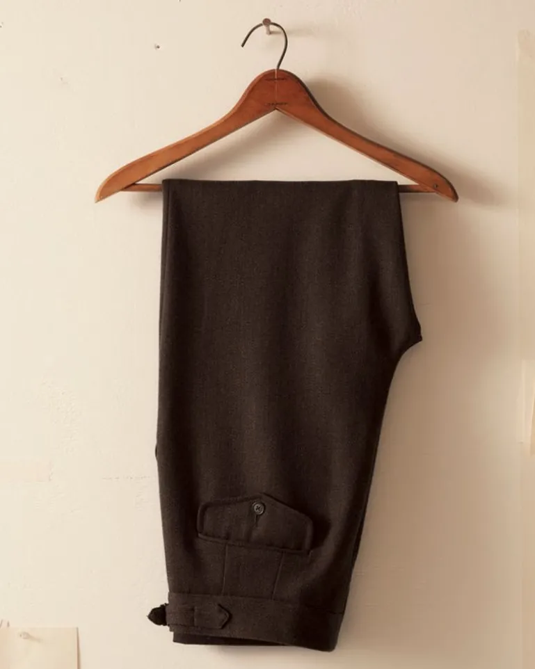Men BODE Twill Side Buckle Trousers - Black