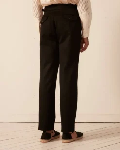 Men BODE Twill Side Buckle Trousers - Black