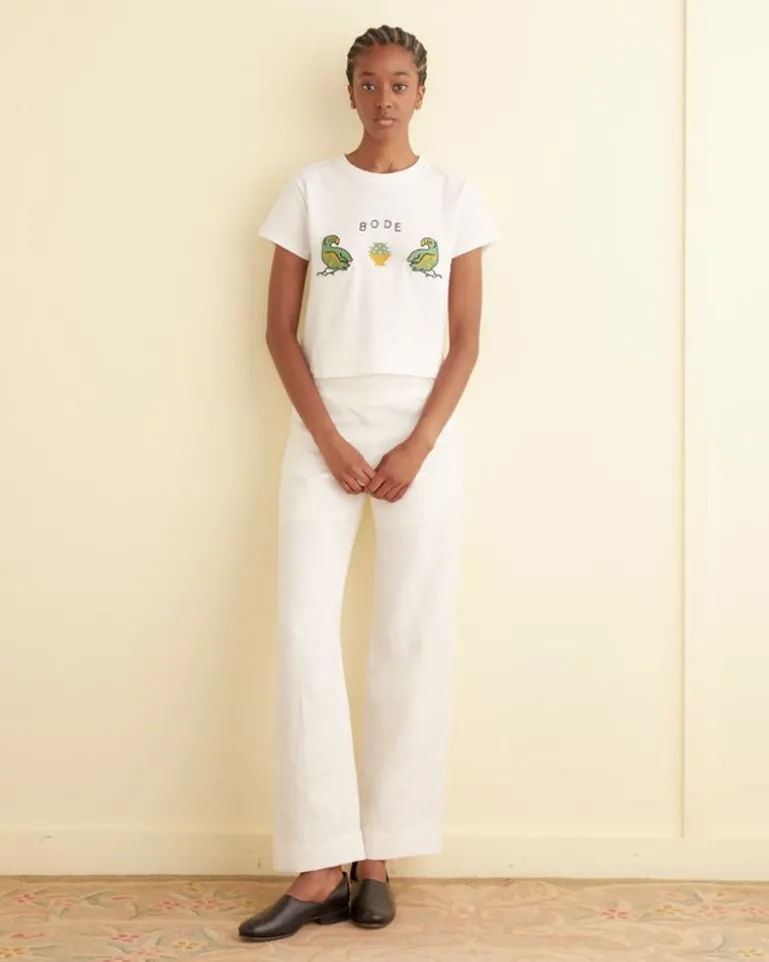 Women BODE Twin Parakeet Tee
