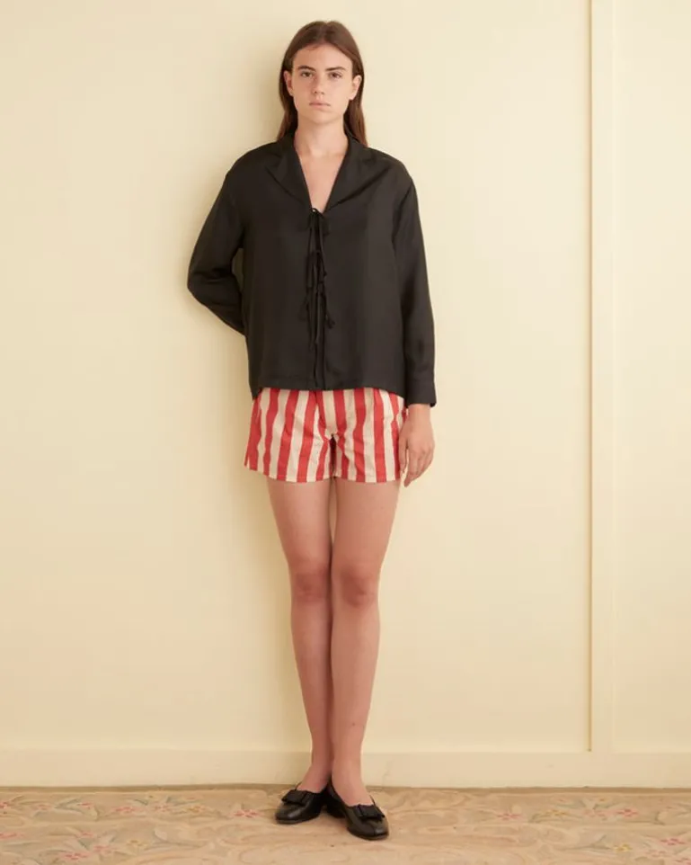 Women BODE Valance Stripe Boxer Shorts