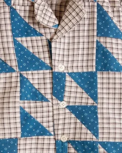 BODE Wandering Lover Quilt Kid'S Shirt - Blue
