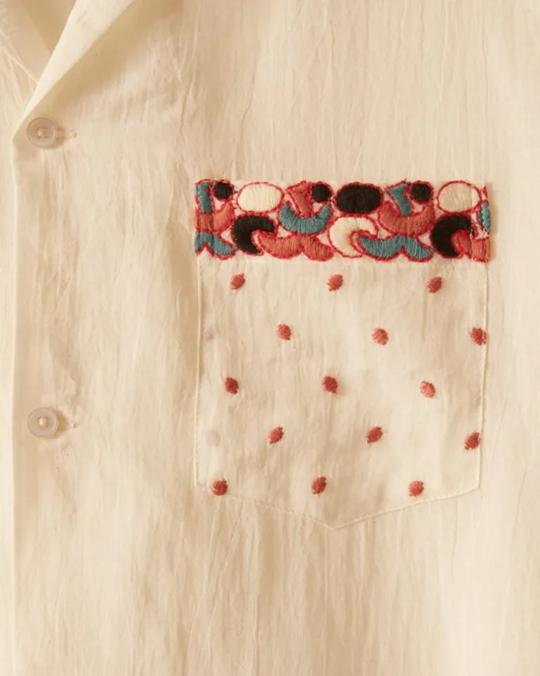 Men BODE Whirling Dot Short Sleeve Shirt