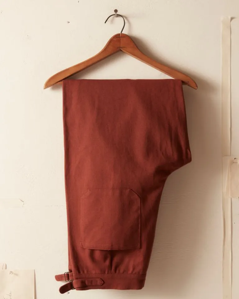 Men BODE Wide Leg Snap Trousers - Cinnamon