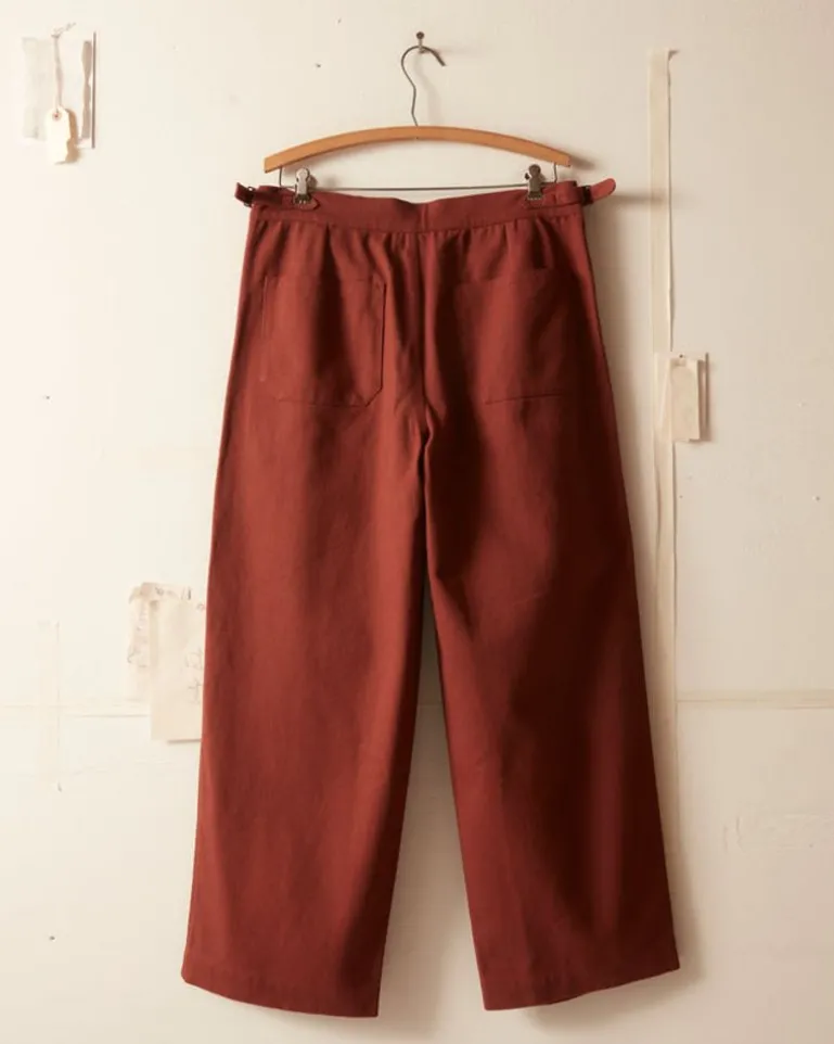Men BODE Wide Leg Snap Trousers - Cinnamon