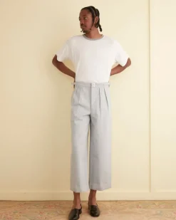 Men BODE Wide Leg Snap Trousers - Light