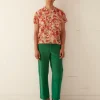 Men BODE Wildflower Short Sleeve Shirt