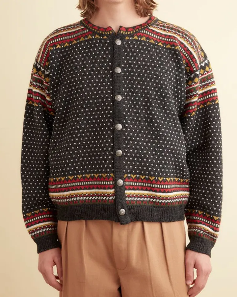 Men BODE Woodford Jacquard Cardigan