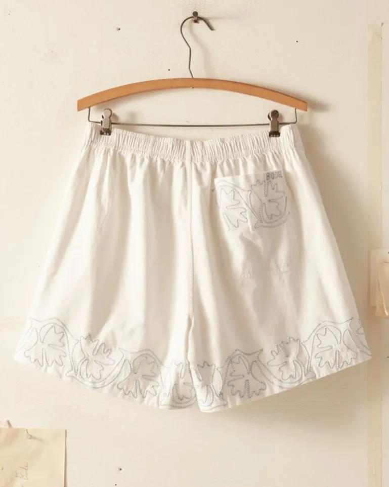 Men BODE Zig-Zag Couching Shorts