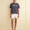 Men BODE Zig-Zag Hem Shorts - White